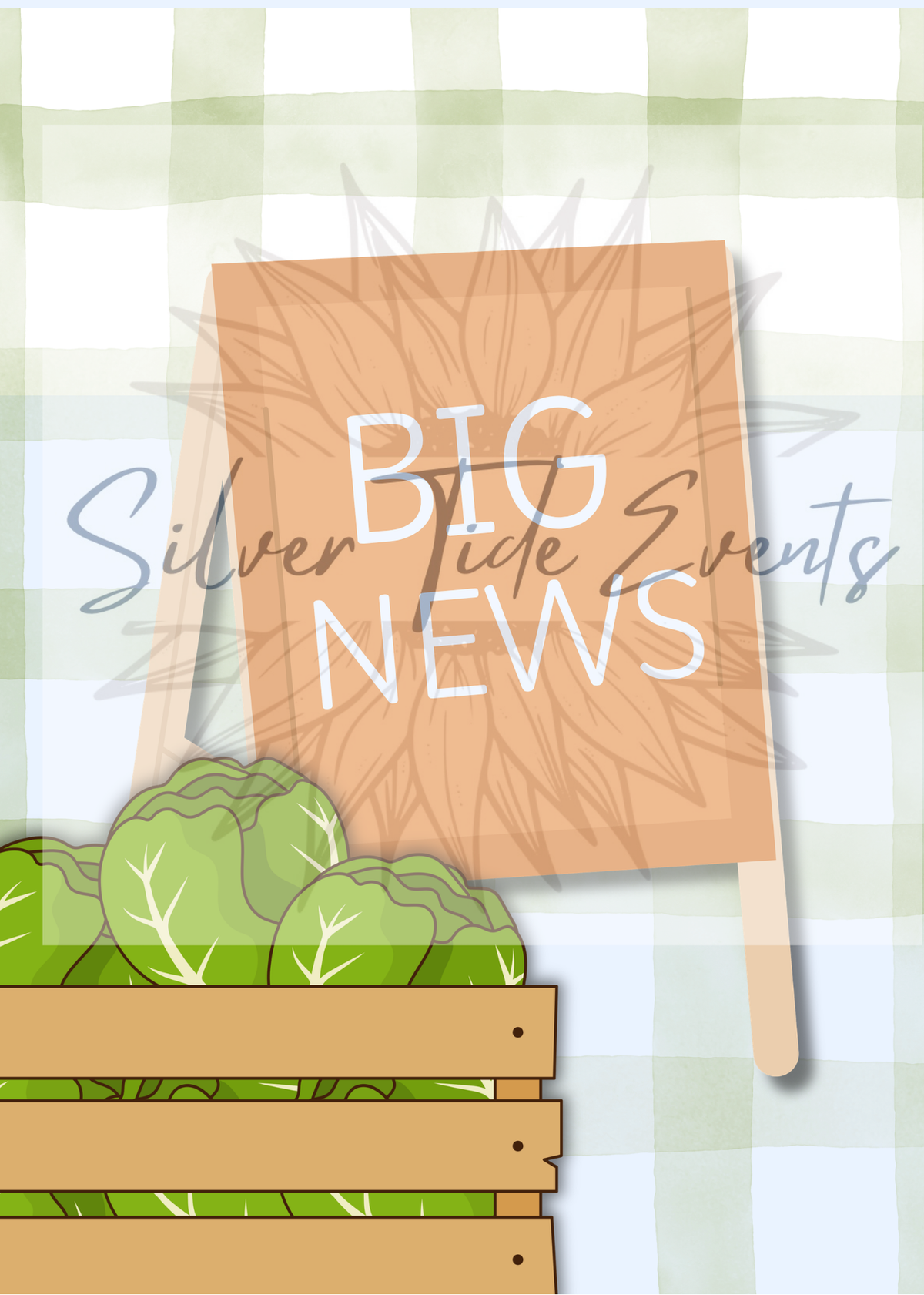 Locally Grown Baby Shower Invitation – Front & Back Canva Template