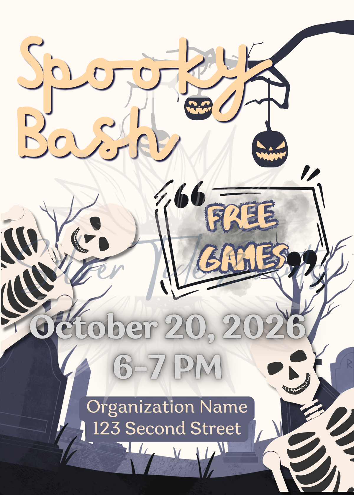 Halloween Party Personal Invites - Canva Template