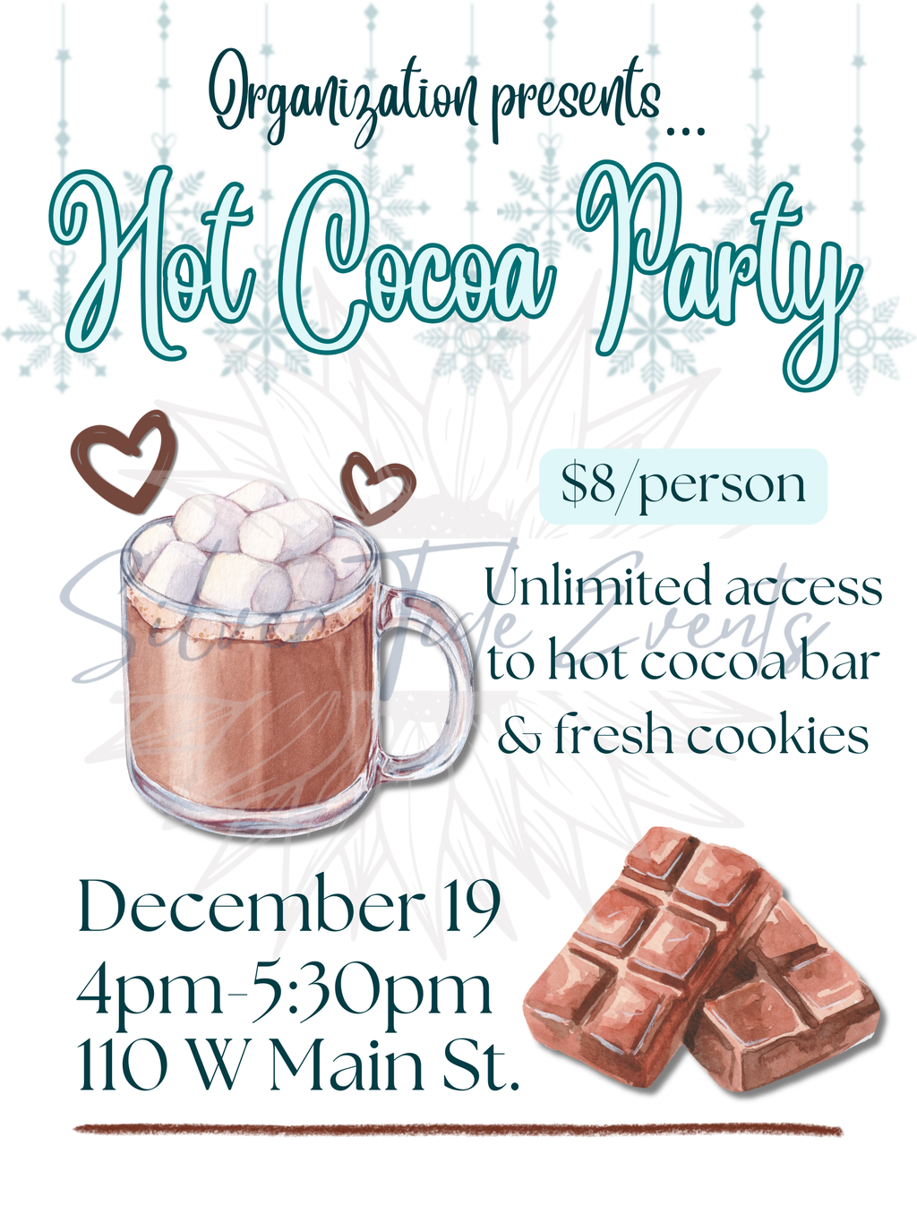 Hot Cocoa Bar Bundle – Canva Templates