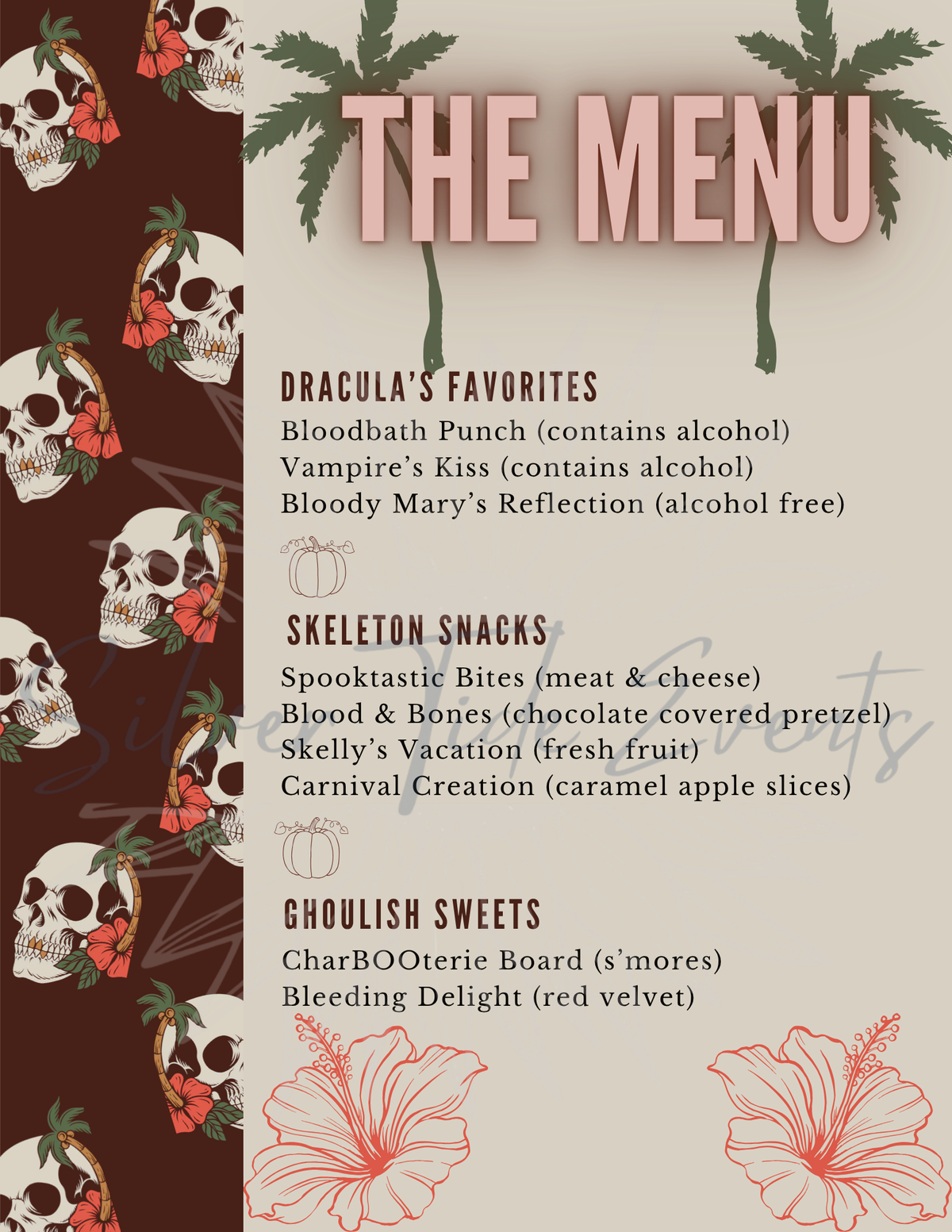 Summerween Complete Menu - Canva Template